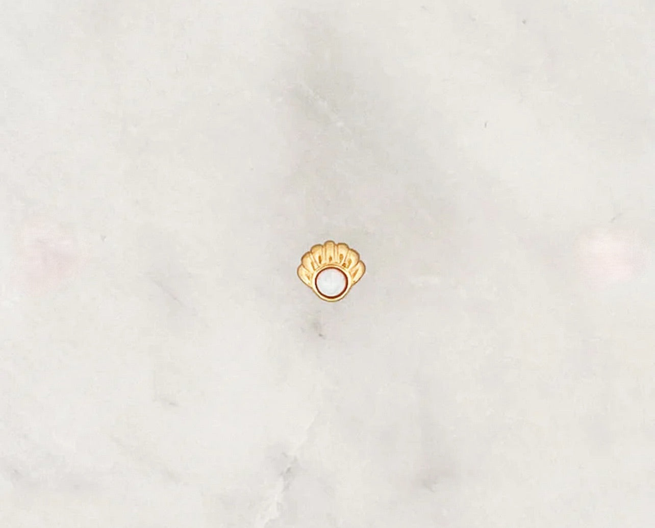 Earstud Opal Shell Ohrringe