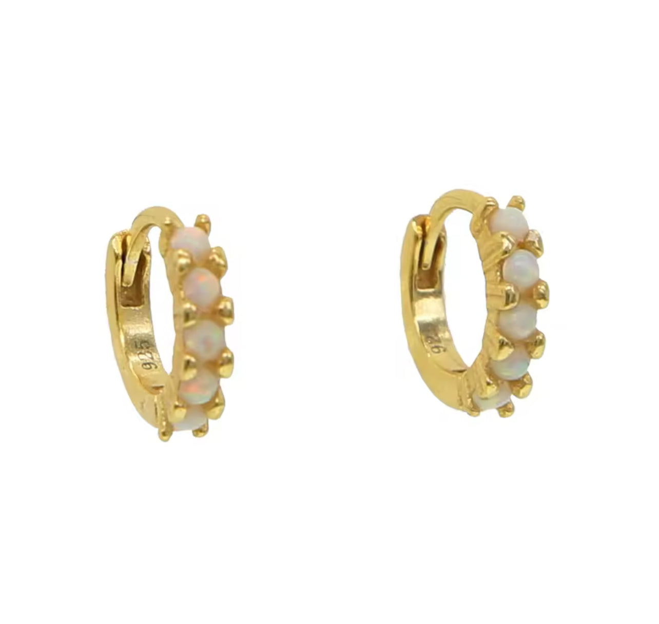 White Pearl Stone Ohrringe