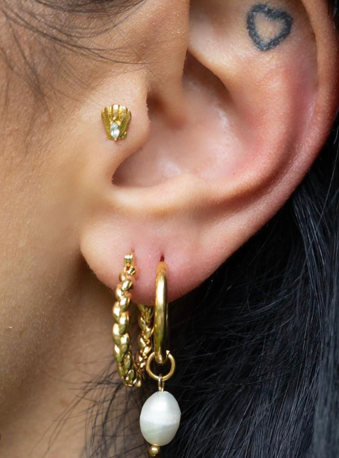 Earstud Shiny Shell Ohrringe