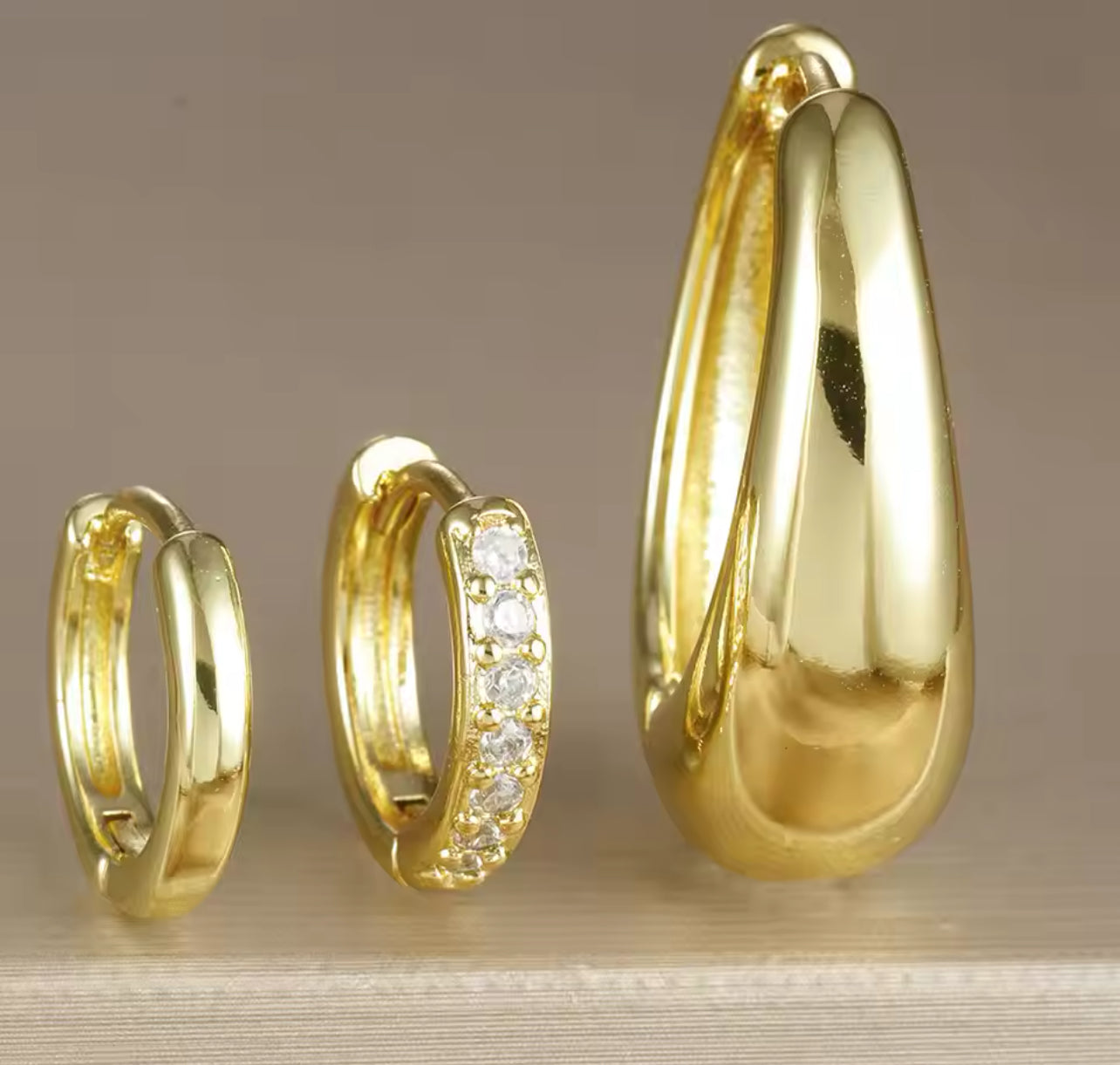 Golden Punk Set Ohrringe