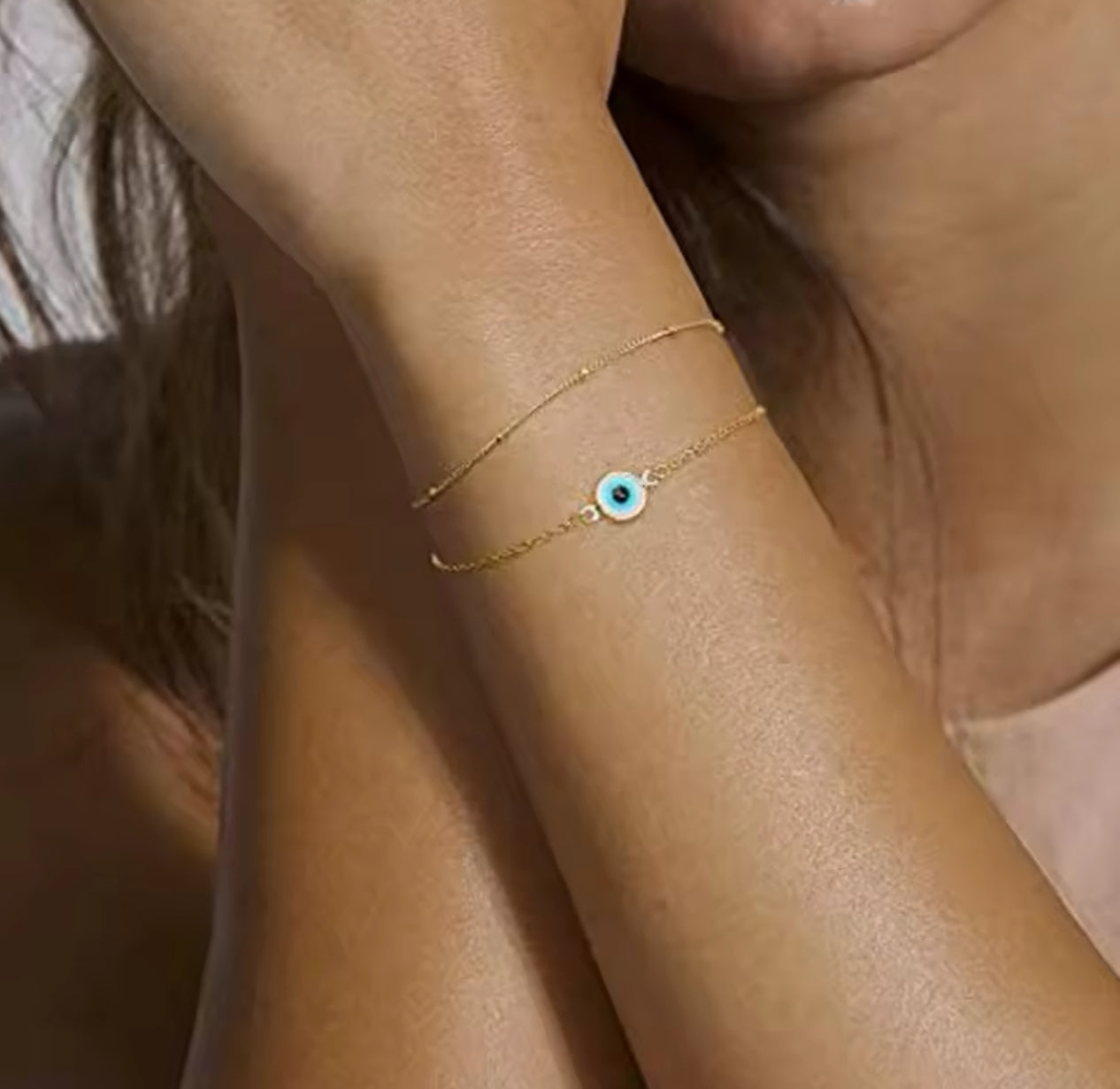 Double Blue Eye Armband
