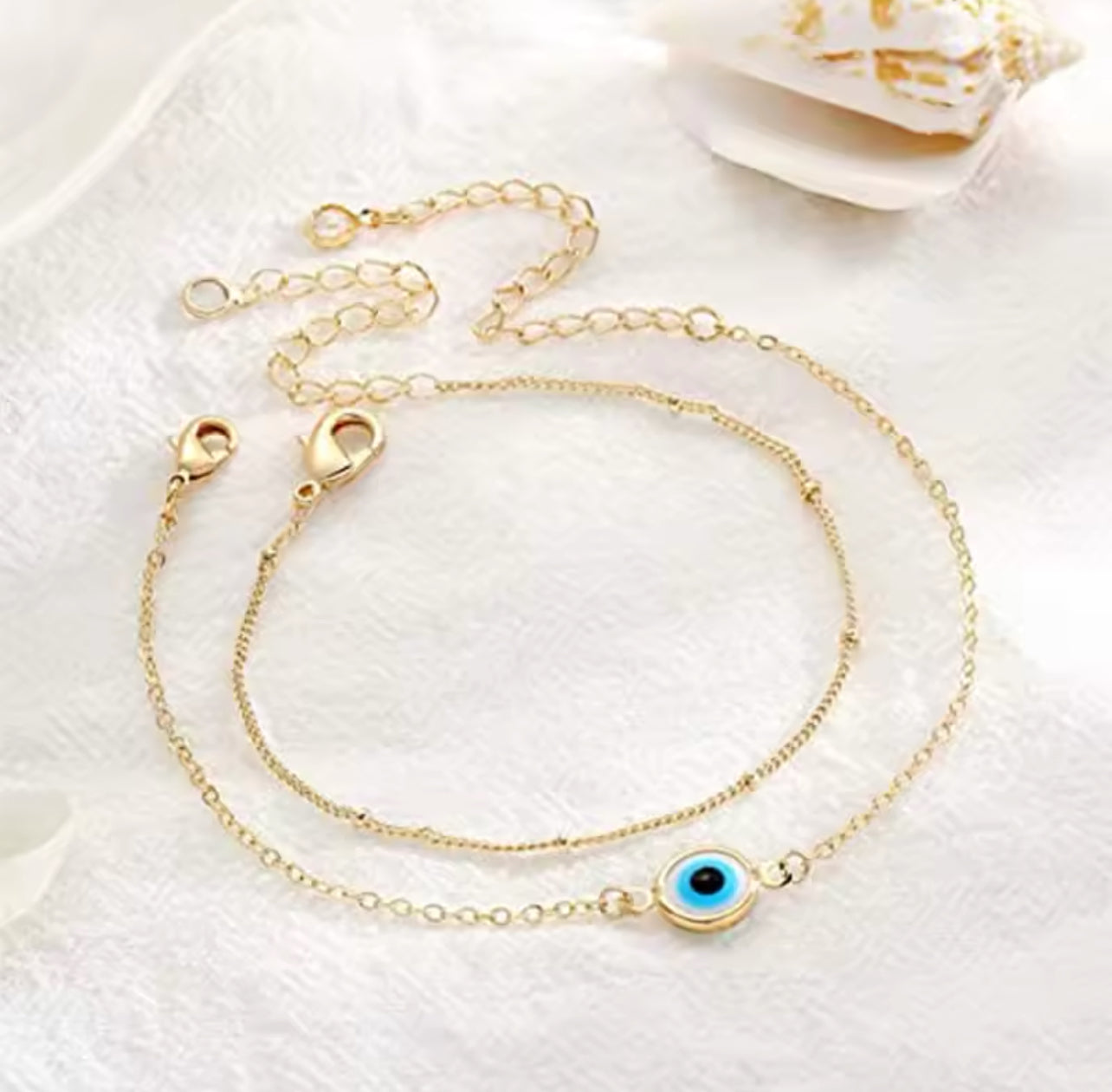 Double Blue Eye Armband