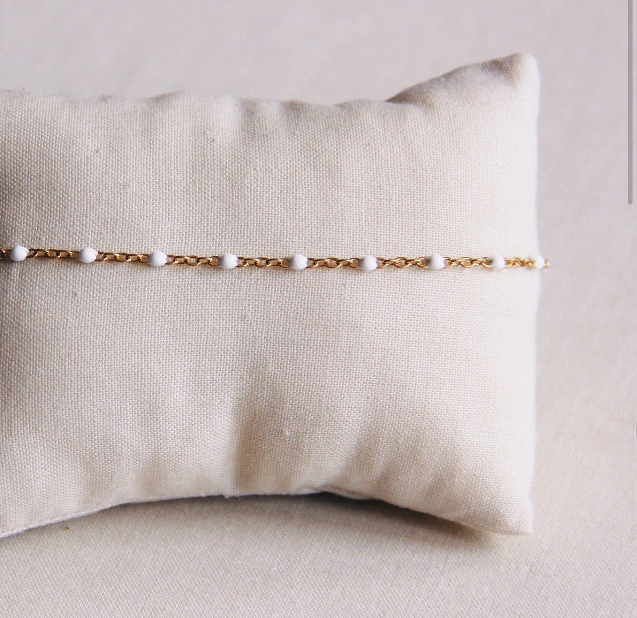 White Pearl Fußkette