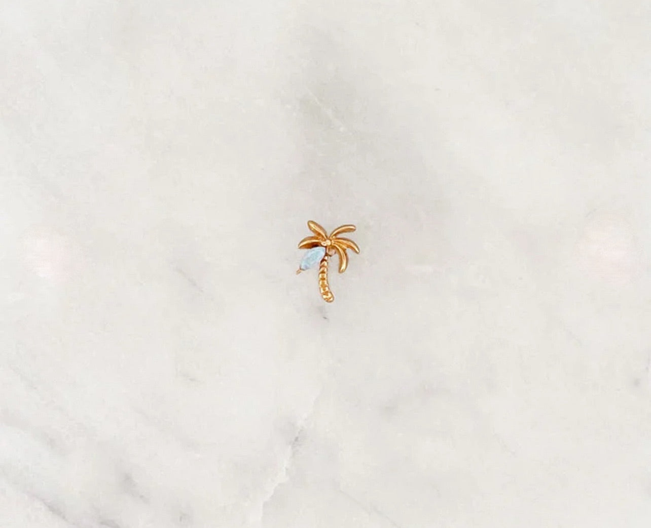 Earstud Opal Palm Ohrringe