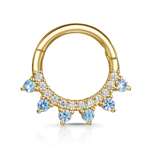 Blue Zirkonia Piercing