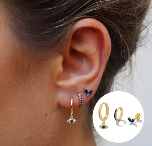 Blue Eye Set Ohrringe