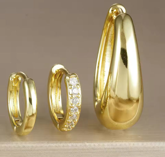 Golden Punk Set Ohrringe